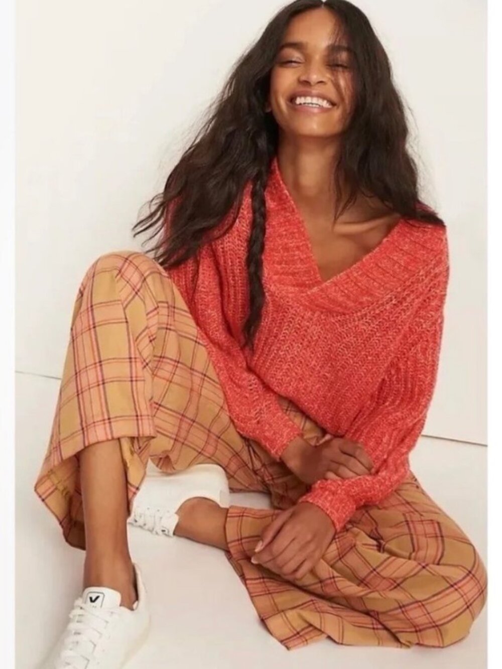 Anthropologie Honore Ribbed Knit Sweater Size Small Slouchy Oversized Relaxed
